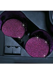 Bling Car Coaster Water Cup Holder Mat Silica Gel Pad For Car Water Cup Bottle Mat Anti Slip For Women Bling Car Accessories