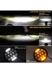 45W/60W/75W/80W/90W Car Led 7 Inch Car Accessories Angel Eyes H4 Led Headlight For Lada Niva 4X4 Uaz Hunter Hummer