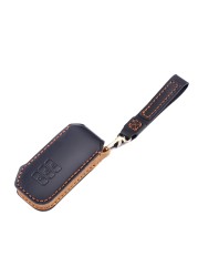 Luxury Car Key Cover Case Genuine Leather Keychain Accessories For Kia Ev6 Seltos K5 Sorento Mq4 7 Button Keyring Holder Shell