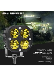 LED Lamp Pods 4000LM Running Lights For Cars 40W Offroad Accessories Auxiliary Lights Fog Lights Led Car Lights