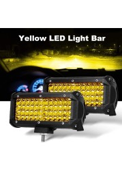 Nlpearl 72W 144W LED Light Bar/Work Light Spotlight Combo Lamp for Car Truck Boat Offroad 4X4 Trailer ATV Para LED Headlights