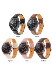 Official Leather Band for Samsung Galaxy Watch 3 45mm 41mm Genuine Leather Watch Strap Replacement for Galaxy Watch 45mm 41mm