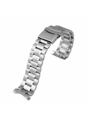 Stainless Steel Watchband Curved Strap Casio EFR-526/303/304/530/556/552 Men's BEM-506/501 Bracelet Wristband 20 22 24mm