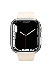 شاشة حامي غطاء للحماية حالة ل iWatch أبل ووتش سلسلة 7 6 5 4 3 2 SE 41 40 45 44 مللي متر 41 مللي متر 45 مللي متر 40 مللي متر 42 مللي متر 38 مللي متر 44 مللي متر