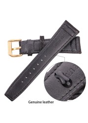 Nylon Canvas + Genuine Leather Watchband 20mm 21mm 22mm Black Green Blue Women Men Watch Band Strap With Pin Buckle