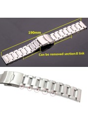 Stainless steel watch band, 18mm, 20mm, 22mm, 24mm, blue, black, gold, accessories