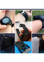 Rubber Watchband for Suunto Watch Band Ambit 1/2/2S/2R/3 Sport/3 Run/3 Peak Watches Replacement Wrist Bands Elastic Strap