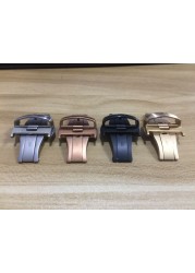 22/23/24mm For T035407A T035617A T035627A T035614 High Quality Butterfly Buckle Genuine Leather Curved End Watchband Belts