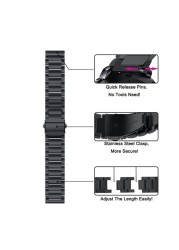 IMILAB KW66 / YAMAY SW022 Stainless Steel Watch Band Ticwatch Pro 3 Smart Wristwatch Metal Replacement Band Wristband