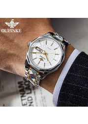 OUPINKE Automatic Watch Men Luxury Brand Men Watches Casual Business Expensive Sapphire Glass Waterproof Mechanical Wrist Watch