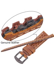 Cowhide Watches 20mm 22mm Genuine Leather Vintage Wrist Strap Strap For Samsung Galaxy Watch 46mm Bracelet