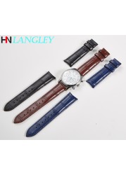 High Quality Geunine Leather Watch Band Straps Bracket End 19mm 20mm 21mm 22m Wristband Curved End Adapter Charm Watch Band