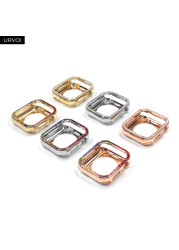 URVOI Full Glitter Rhinestone Case for Apple Watch series 6 5 4 SE Sturdy Metal Frame with Crystal Cover for iWatch Protection