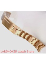 20mm BLIGER High Quality Stainless Steel Watch Band Band Deployment Clasp Fit 40mm Golden Watchband