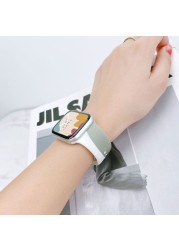 Silicone strap for Apple Watch band 40mm 44mm 45mm 41mm 38mm 42mm rubber watchband bracelet for iWatch series 3 4 5 6 se 7 band