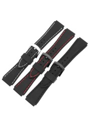 Waterproof Rubber Strap Pin Buckle Men's Bracelet Replacement Casio AE1200 MRW200H Convex Silicone Watchband 18mm 20mm