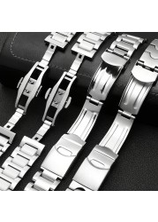 For Swatch Solid Core Metal Bracelet Concave Convex Watch Chain YCS YAS YGS Iron Men and Women Steel Ceramic Watchband