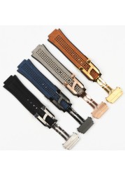 29*19mm Crazy Horse Leather Nature Rubber Silicone Watchband Watch Band Strap for Hublot Strap 30mm King Power Chain Charging Tools