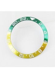 38mm*30.6mm Bezel Watch Insert Fit For 40mm GMT Automatic Men's Watch Aluminum Bezel Ring Red/Blue/Purple/Green/Gold