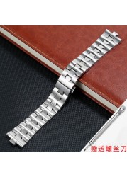 Replacement Metal Strap for VC 47040 Series Stainless Steel Watchband 7mm8mm Silver Men's Watch Bracelet Chain Replacement Meta