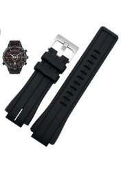 High Quantity Rubber Watchband For Timex WATCHT2N720 T2N721 TW2T76300 Black Waterproof Silicone Sport Strap 28*16mm