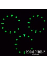 29mm sterile black green blue watch dial with date window for NH35 NH35A automatic movement accessories parts