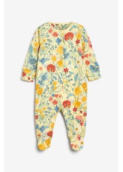 3 Pack Floral Baby Sleepsuits (0-2yrs)