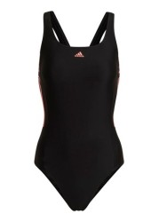 adidas Black 3 Stripe Swimsuit