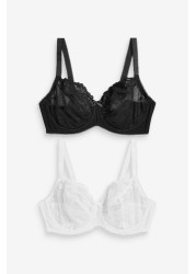 DD+ Non Pad Balcony Bras 2 Pack