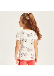 Sanrio Hello Kitty Print T-shirt with Short Sleeves - Set of 2