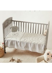 Giggles Bear Embroidered 3-Piece Bedding Set - 130x70 cms