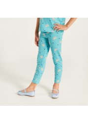 Juniors Printed Leggings with Elasticated Waistband - Set of 2