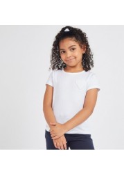 Juniors Solid Round Neck Top - Set of 2