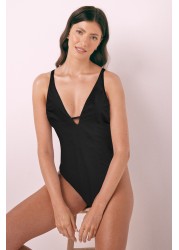 Cut-Out Plunge Swimsuit