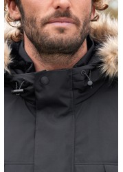 Shower Resistant Down Filled Signature Parka With Detachable Faux Fur Hood