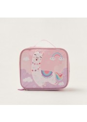 Juniors Llama Print Trolley Backpack with Lunch Bag and Pencil Pouch