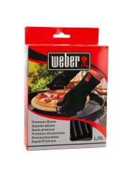 Weber Premium Barbeque L/XL Glove Set (Set of 2, Black)