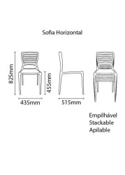 Tramontina Sofia Horizontal Hollow Back Chair