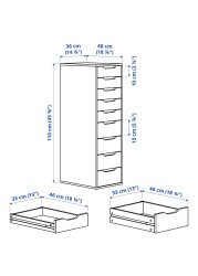 ALEX Drawer unit with 9 drawers