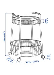 LUBBAN Trolley table with storage