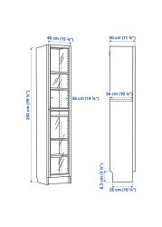 BILLY / OXBERG Bookcase with glass door