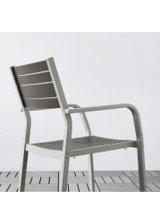 SJÄLLAND Table+2 chairs w armrests, outdoor