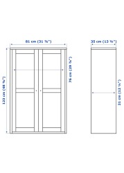 HAVSTA خزانة بباب زجاج