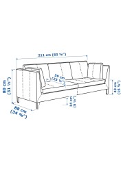 STOCKHOLM Three-seat sofa