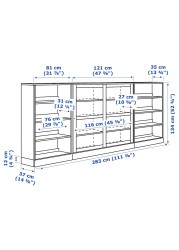 HAVSTA Storage comb w sliding glass doors