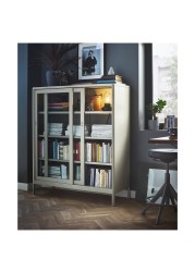 IDÅSEN Cabinet with sliding glass doors