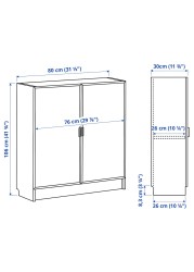 BILLY / MORLIDEN Bookcase with glass-doors