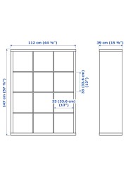 KALLAX Shelving unit with 6 inserts