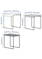 GRANBODA Nest of tables, set of 3