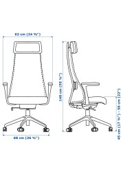 JÄRVFJÄLLET Office chair with armrests